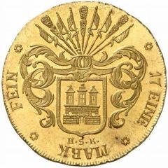 32 Schillinge Courant Gold pattern strike