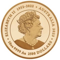 2500 Dollars In the name of Elizabeth II, 6th Portrait - Jewelled Snake - Gold Proof