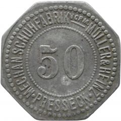 50 Pfennig - Presseck Mechan. Schuhfabrik Vorm. Müller and Heinz