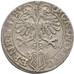 Dicken Saint Leodegar facing right, date on reverse, small gothic shield