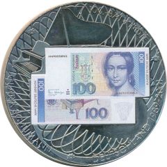 Medal - Goodbye German Currency 100 Deutsche Mark, No Symbol on reverse
