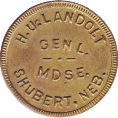 25 Cents - H. U. Landolt General Merchandise Shubert, Nebraska