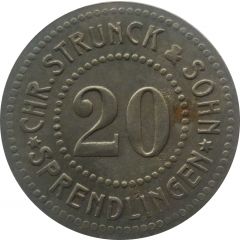 20 Pfennig - Sprendlingen Chr. Strunck and Sohn