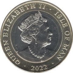 2 Pounds -Elizabeth II - Motorcyclist and chequered flag