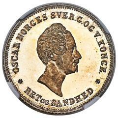 1/2 Speciedaler - Oscar I Obverse Trial