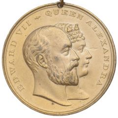 Medal - Edward VII Coronation, Pope & Co, gilt