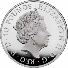 10 Pounds - Elizabeth II Yale of Beaufort, Silver Proof