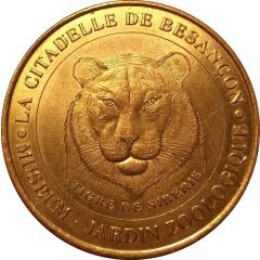 Monnaie de Paris Tourist Token - La citadelle de Besançon Jardin zoologique - Tigre de Sibérie