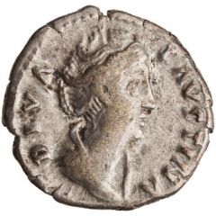 Denarius - Faustina the Elder AVGVSTA, Vesta