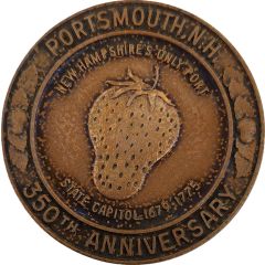 Medal - City of Portsmouth, New Hampshire 350th Anniversary; unofficial