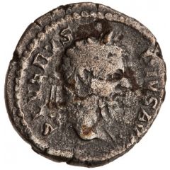 Quinarius - Septimius Severus P M TR P XV COS III P P, Victory