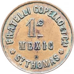 1 Cents Fratelli Copello Et Cia St. Thomas