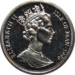 1 Crown - Elizabeth II European Football Championship Denmark Portugal