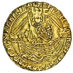 1/2 Noble - Richard II London mint, type III