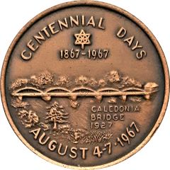 Souvenir Token - Centennial Days Caledonia, Ontario