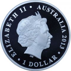 1 Dollar - Elizabeth II 4th Portrait - Land Down Under, Surfer