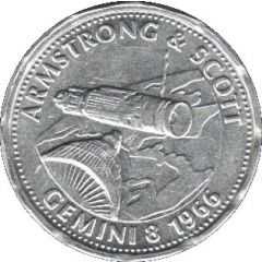 Token - Shell - Man in Flight #18 - Armstrong and Scott, Gemini 8, 1966