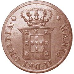 10 Réis - Maria II Loios