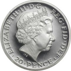 20 Pence - Elizabeth II 4th portrait, 1/10 oz Fine Silver