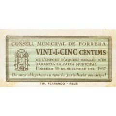 25 Céntimos Porrera
