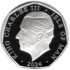 50 Pence - Charles III The First Manx Grand Prix, Silver Proof