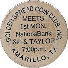 Wooden Nickel - Golden Spread Coin Club Amarillo, TX