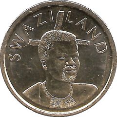 1 Lilangeni - Mswati III 2nd portrait, magnetic