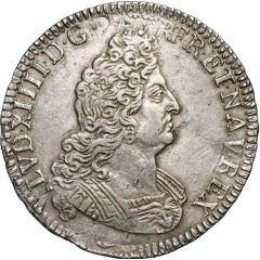 1/2 Ecu with 8 Ls - Louis XIV 2nd type