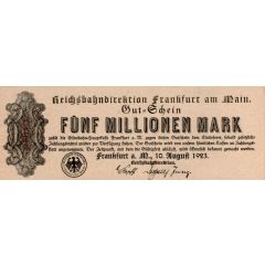 5 000 000 Mark Reichsbahndirektion