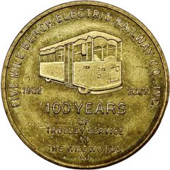 1 Fare - Five Mile Beach Electric Railway Co. Inc. Wildwood, New Jersey
