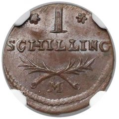 1 Schilling - Marshal Lefebvre French Occupation, Trial Strike