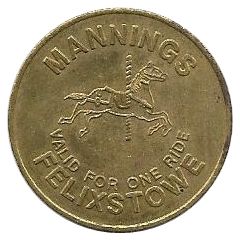 Token - Mannings Felixstowe Ride