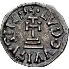 Denier - Louis II and Angelberga