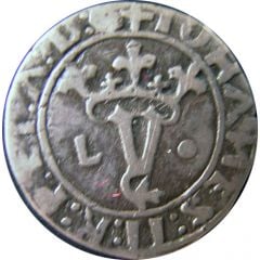 Vintém - João II `L-º` at each side of `Y`, Lisboa mint
