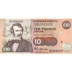 10 Pounds Clydesdale Bank