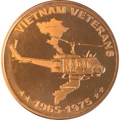 1 oz Copper Vietnam Veterans 1965-1975