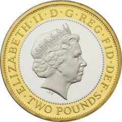 2 Pounds - Elizabeth II Olympics Handover, Silver Proof