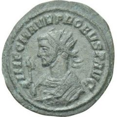 Antoninianus - Probus Imperial mantle, left, sceptre surmounted by eagle, VIRTVS AVGVSTI