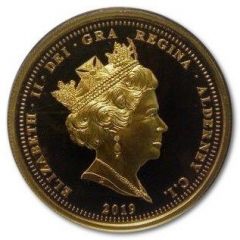 5 Pounds - Elizabeth II The 50th Anniversary of the Moon Landing, Gold Proof