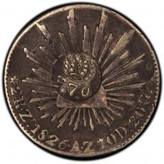 1 Real - Ferdinand VII Countermark on Mexico 1 Real