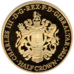 1/2 Crown - Charles III Elvis Presley, Gold plated