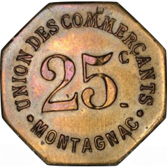 25 Centimes - Union des commerçants - Montagnac [34]