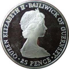 25 Pence - Elizabeth II Royal Wedding, Silver Proof