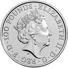 100 Pounds - Elizabeth II Lion of England, 1 oz Fine Platinum