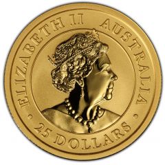 25 Dollars - Elizabeth II 6th Portrait - Kangaroo - Gold Bullion Coin