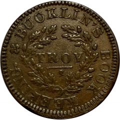 Hard Times Token - Bucklin`s Book Keeping Troy, New York