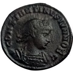 Nummus - Constantinus II GLORIA EXERCITVS, Two standards, Nicomedia