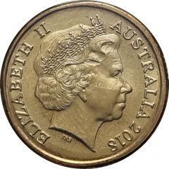 2 Dollars - Elizabeth II 4th Portrait - XXI Commonwealth Games - Team Logo