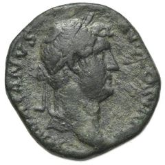 Dupondius or As - Hadrian SALVS AVG S C, Salus