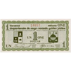 1 Dollar - Rouyn-Noranda Golden Jubilee Quebec